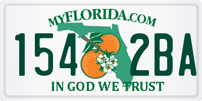 FL license plate 1542BA