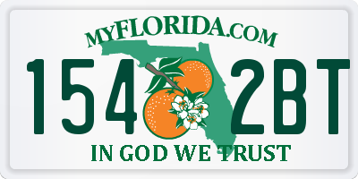 FL license plate 1542BT