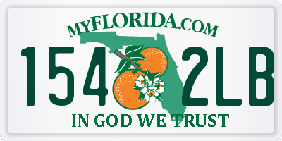 FL license plate 1542LB