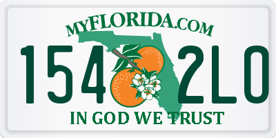 FL license plate 1542LO
