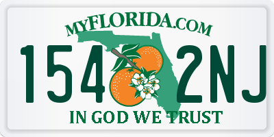 FL license plate 1542NJ