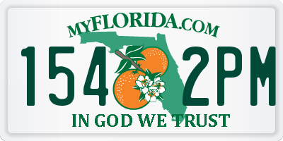 FL license plate 1542PM