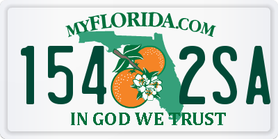 FL license plate 1542SA