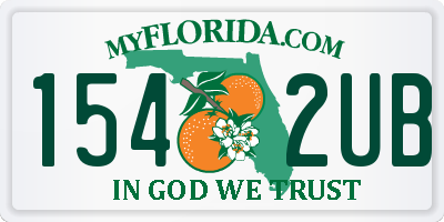 FL license plate 1542UB