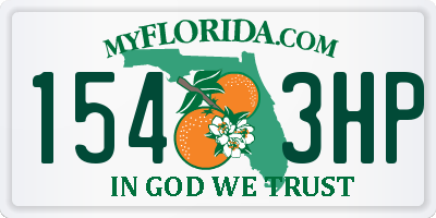 FL license plate 1543HP