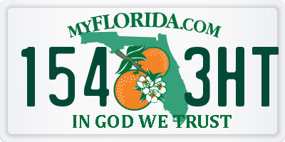 FL license plate 1543HT