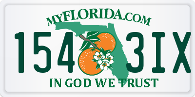 FL license plate 1543IX