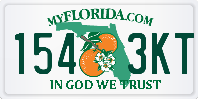 FL license plate 1543KT