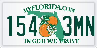 FL license plate 1543MN