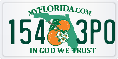 FL license plate 1543PO