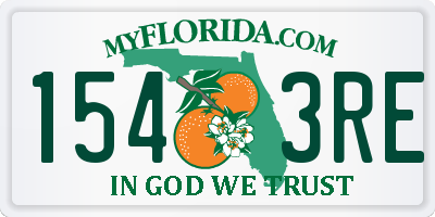 FL license plate 1543RE