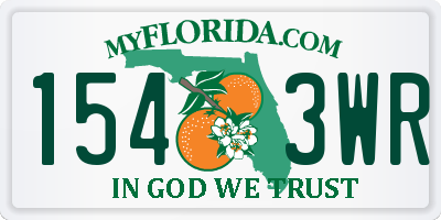 FL license plate 1543WR