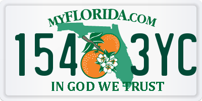 FL license plate 1543YC