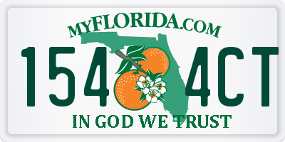 FL license plate 1544CT