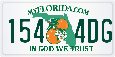 FL license plate 1544DG