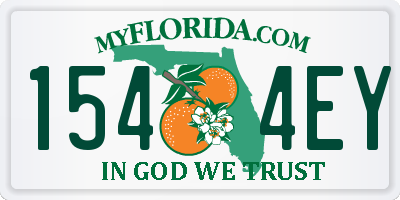 FL license plate 1544EY
