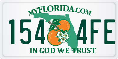 FL license plate 1544FE