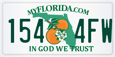 FL license plate 1544FW