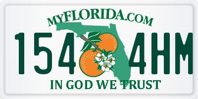 FL license plate 1544HM