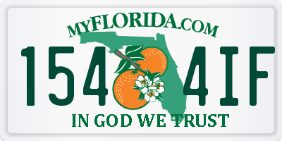 FL license plate 1544IF