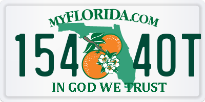 FL license plate 1544OT