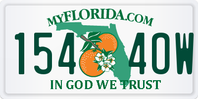 FL license plate 1544OW