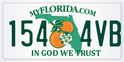 FL license plate 1544VB