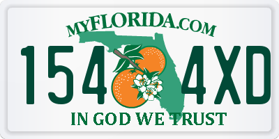 FL license plate 1544XD