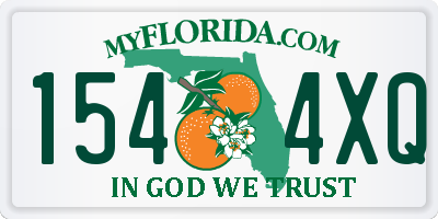 FL license plate 1544XQ