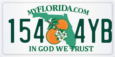 FL license plate 1544YB