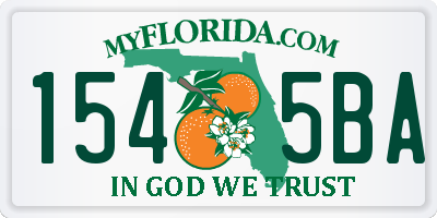 FL license plate 1545BA