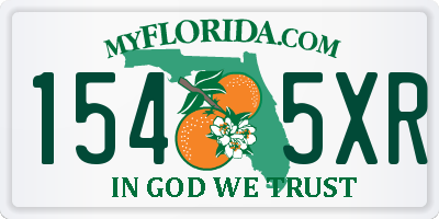 FL license plate 1545XR