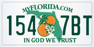FL license plate 1547BT