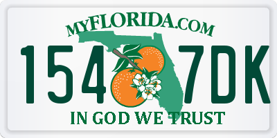 FL license plate 1547DK