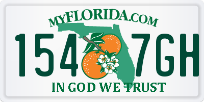 FL license plate 1547GH