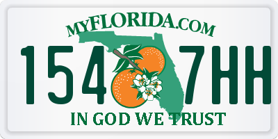 FL license plate 1547HH
