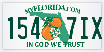 FL license plate 1547IX