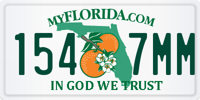 FL license plate 1547MM