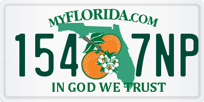 FL license plate 1547NP