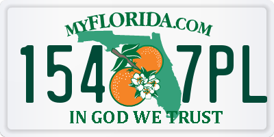 FL license plate 1547PL
