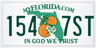 FL license plate 1547ST