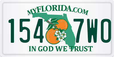 FL license plate 1547WO