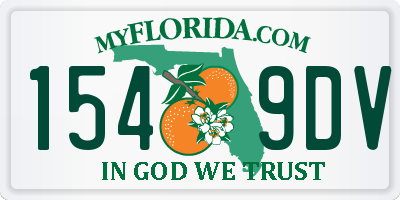 FL license plate 1549DV