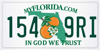 FL license plate 1549RI
