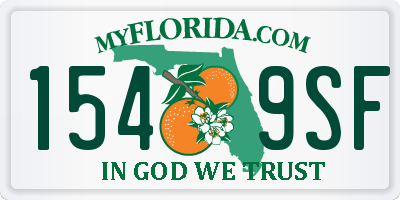 FL license plate 1549SF