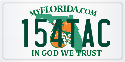 FL license plate 154TAC