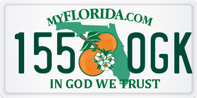 FL license plate 1550GK