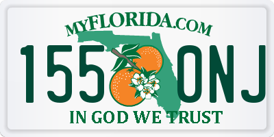 FL license plate 1550NJ