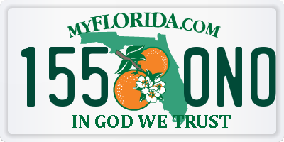 FL license plate 1550NO
