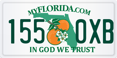 FL license plate 1550XB